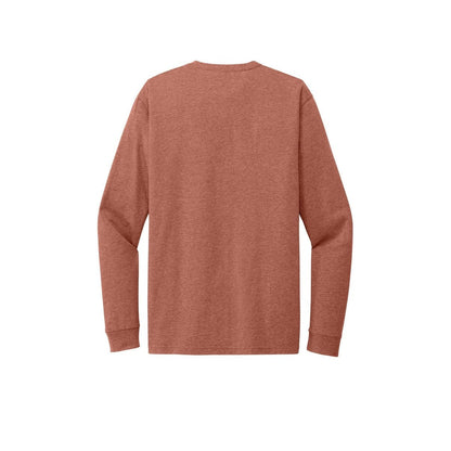 Next Level Apparel Adult CVC Long Sleeve Tee — Heather Redwood (Back)