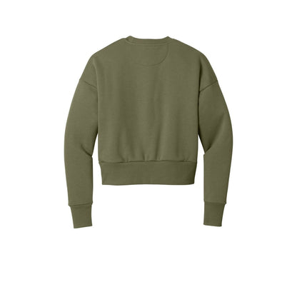 Next Level Apparel Women's Heavyweight Sweatshirt — Light Olive (Back)