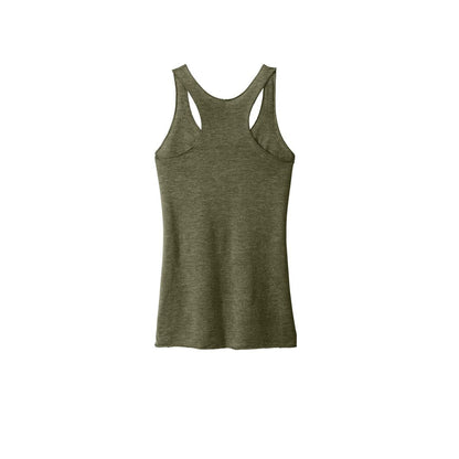 Next Level Apparel Women's Tri-Blend Racerback Tank — Military Green (Back)