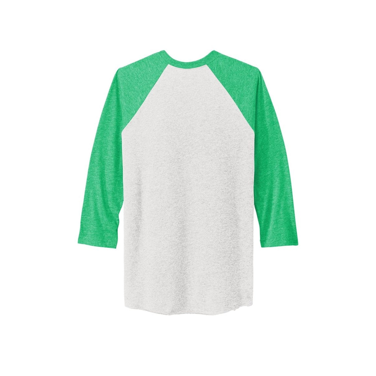 Next Level Apparel Adult Tri-Blend 3/4-Sleeve Raglan Tee — Envy/ Hthr White (Back)