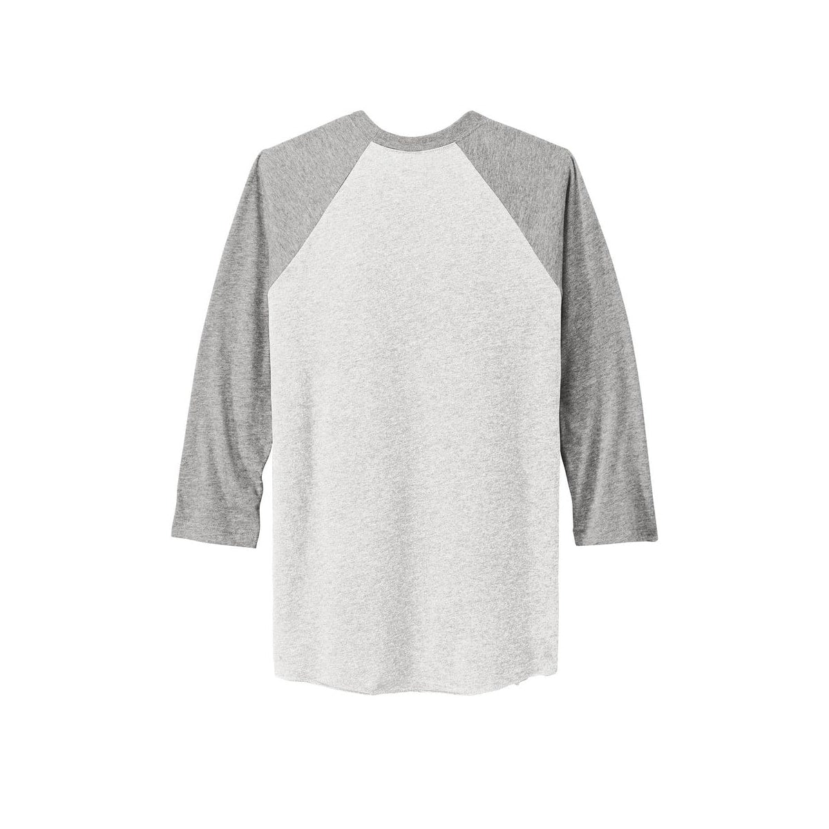 Next Level Apparel Adult Tri-Blend 3/4-Sleeve Raglan Tee — Prem Hthr/ Hthr White (Back)