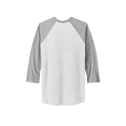 Next Level Apparel Adult Tri-Blend 3/4-Sleeve Raglan Tee — Prem Hthr/ Hthr White (Back)