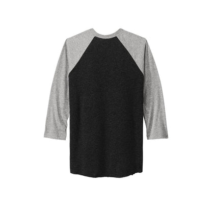 Next Level Apparel Adult Tri-Blend 3/4-Sleeve Raglan Tee — Prem Hthr/ VTG Black (Back)