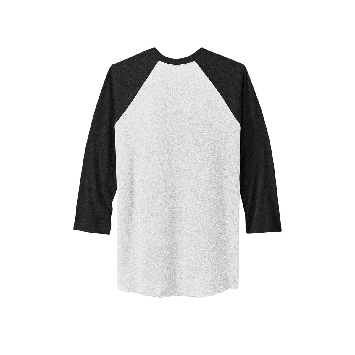 Next Level Apparel Adult Tri-Blend 3/4-Sleeve Raglan Tee — VTG Black/ Hthr White (Back)