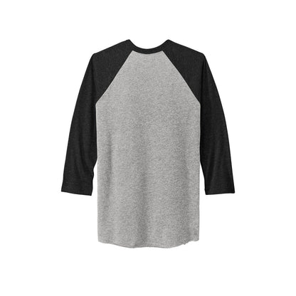 Next Level Apparel Adult Tri-Blend 3/4-Sleeve Raglan Tee — VTG Black/ Prem Hthr (Back)