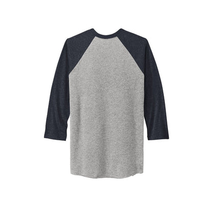 Next Level Apparel Adult Tri-Blend 3/4-Sleeve Raglan Tee — VTG Navy/ Prem Hthr (Back)