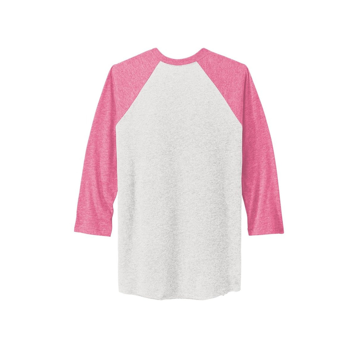 Next Level Apparel Adult Tri-Blend 3/4-Sleeve Raglan Tee — VTG Pink/ Hthr White (Back)
