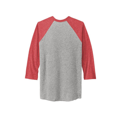 Next Level Apparel Adult Tri-Blend 3/4-Sleeve Raglan Tee — VTG Red/ Prem Hthr (Back)