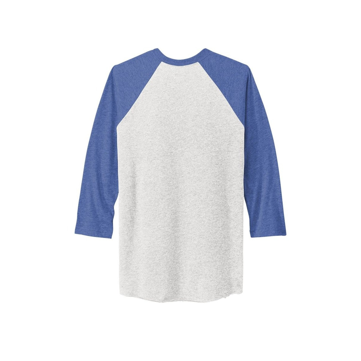 Next Level Apparel Adult Tri-Blend 3/4-Sleeve Raglan Tee — VTG Royal/ Hthr White (Back)