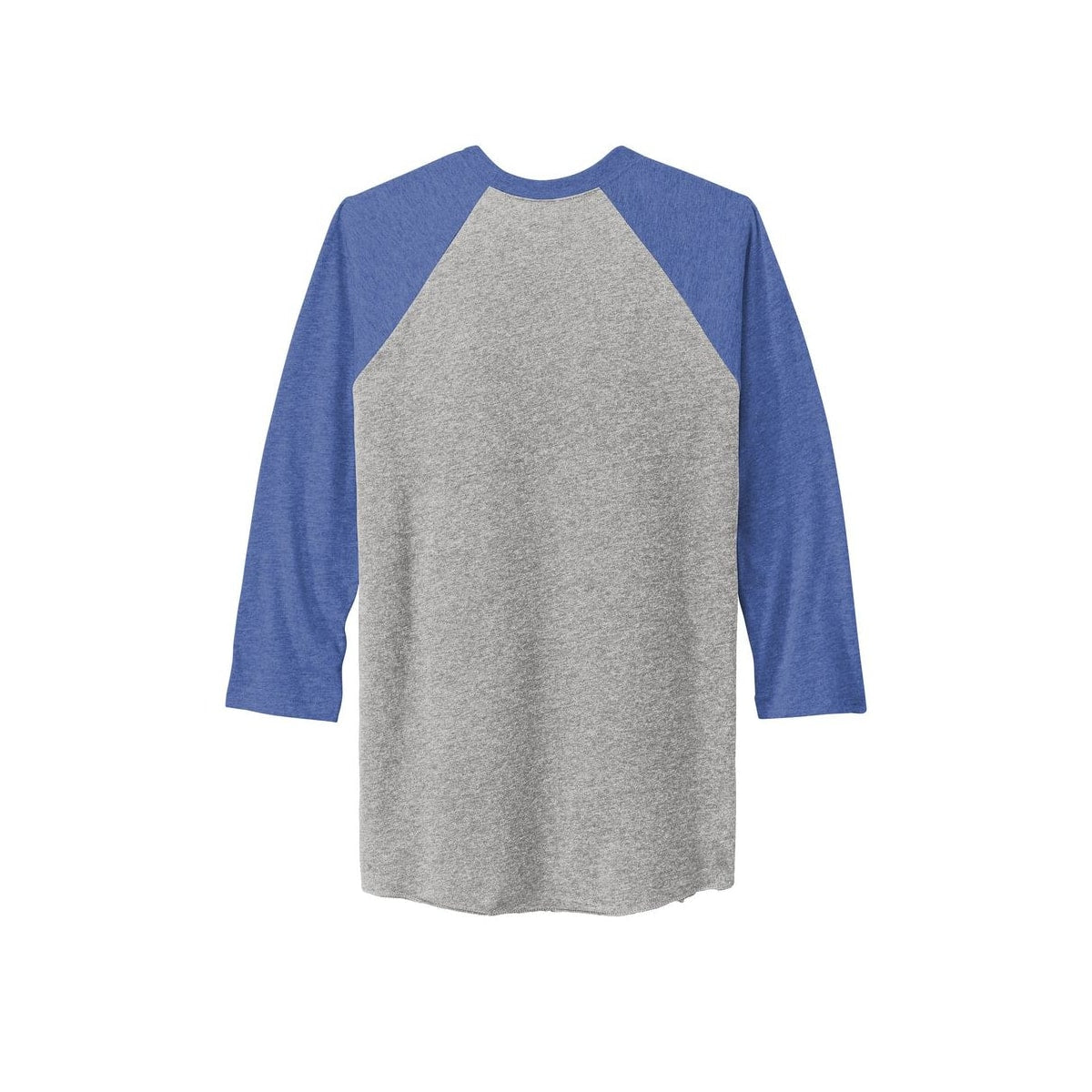 Next Level Apparel Adult Tri-Blend 3/4-Sleeve Raglan Tee — VTG Royal/ Prem Hthr (Back)