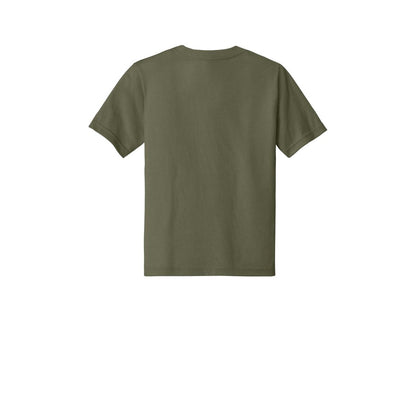 Next Level Apparel Youth CVC Tee — Military Green (Back)
