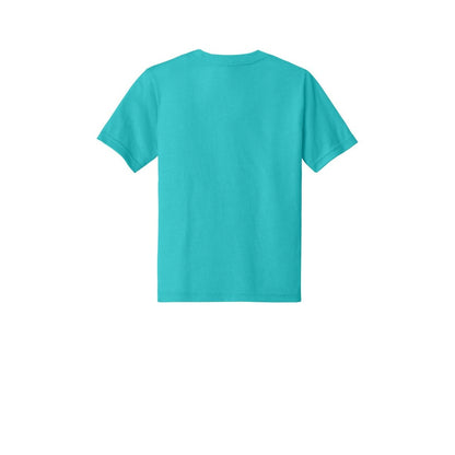 Next Level Apparel Youth CVC Tee — Tahiti Blue (Back)