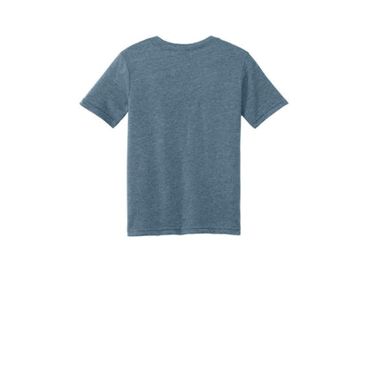 Next Level Apparel Youth CVC Tee — Heather Slate Blue (Back)
