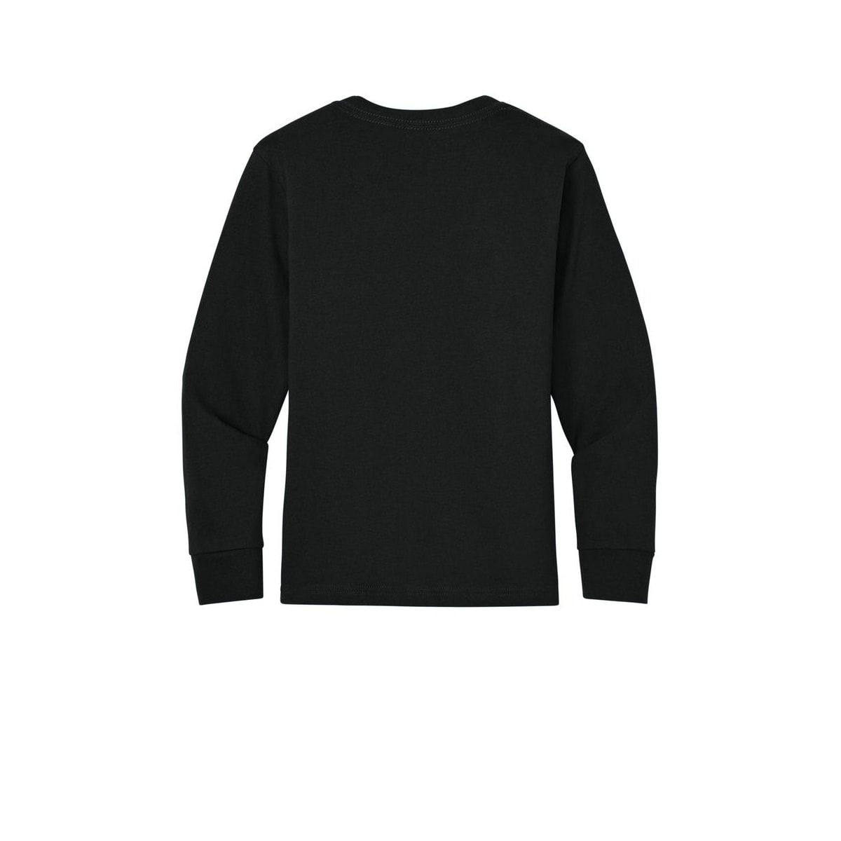 Next Level Apparel Youth Cotton Long Sleeve Tee — Black (Back)