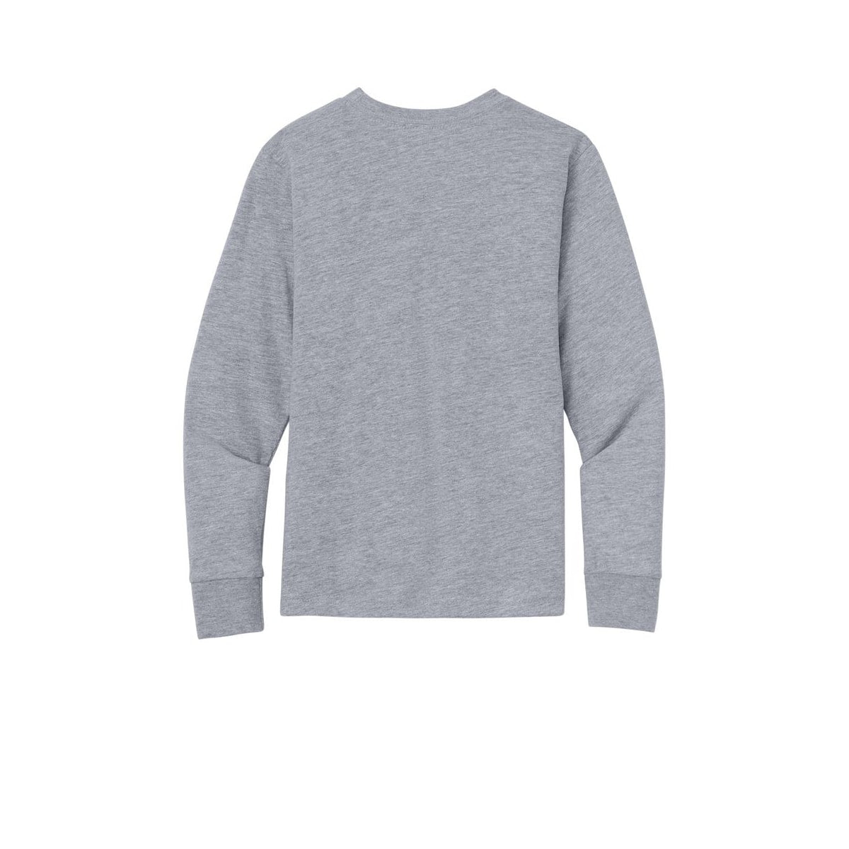 Next Level Apparel Youth Cotton Long Sleeve Tee — Heather Gray (Back)
