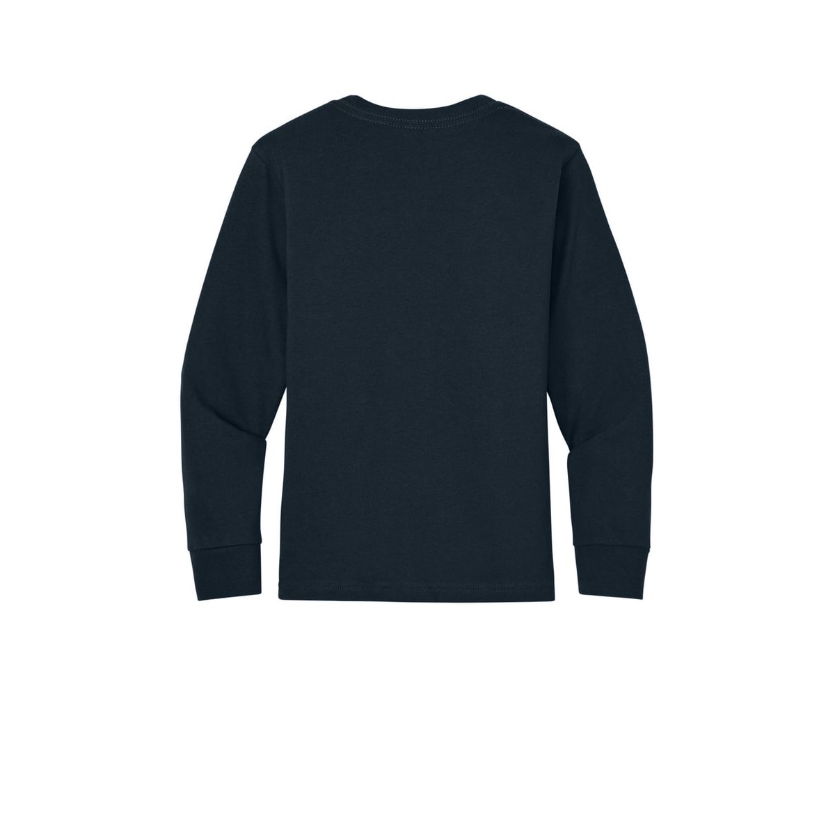 Next Level Apparel Youth Cotton Long Sleeve Tee — Midnight Navy (Back)