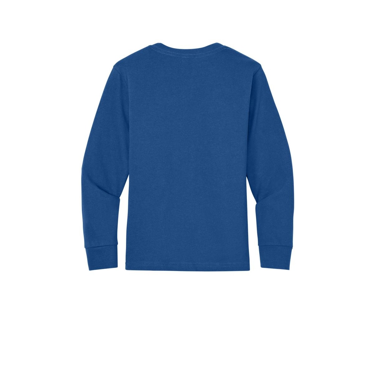 Next Level Apparel Youth Cotton Long Sleeve Tee — Royal (Back)