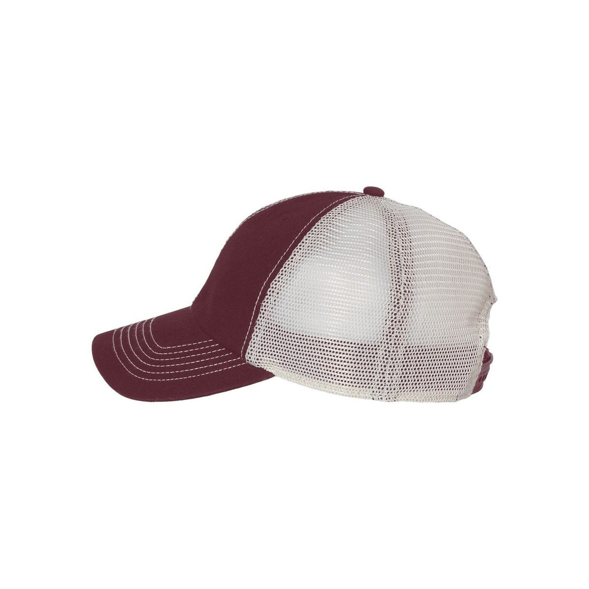 Trawler Cap — Dark Maroon/ Stone (Left)