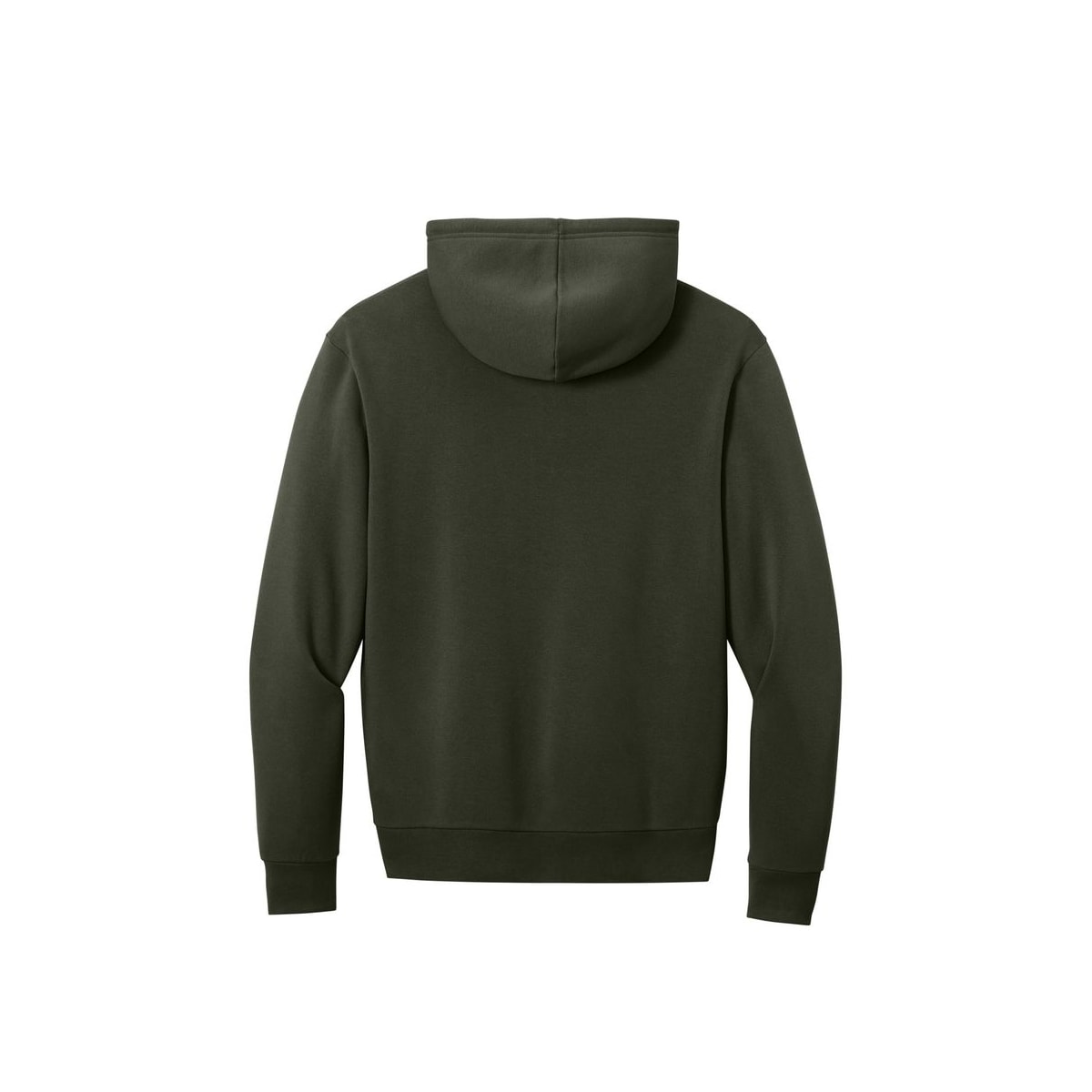 District MelloFleece Full-Zip Hoodie — Dark Olive (Back)