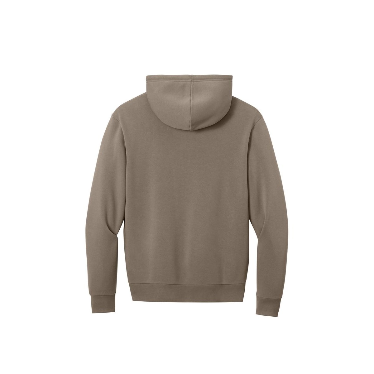 District MelloFleece Full-Zip Hoodie — Warm Taupe (Back)