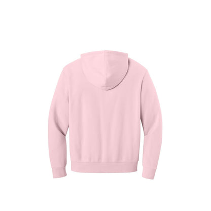 District MelloFleece Hoodie — Carnation Pink (Back)