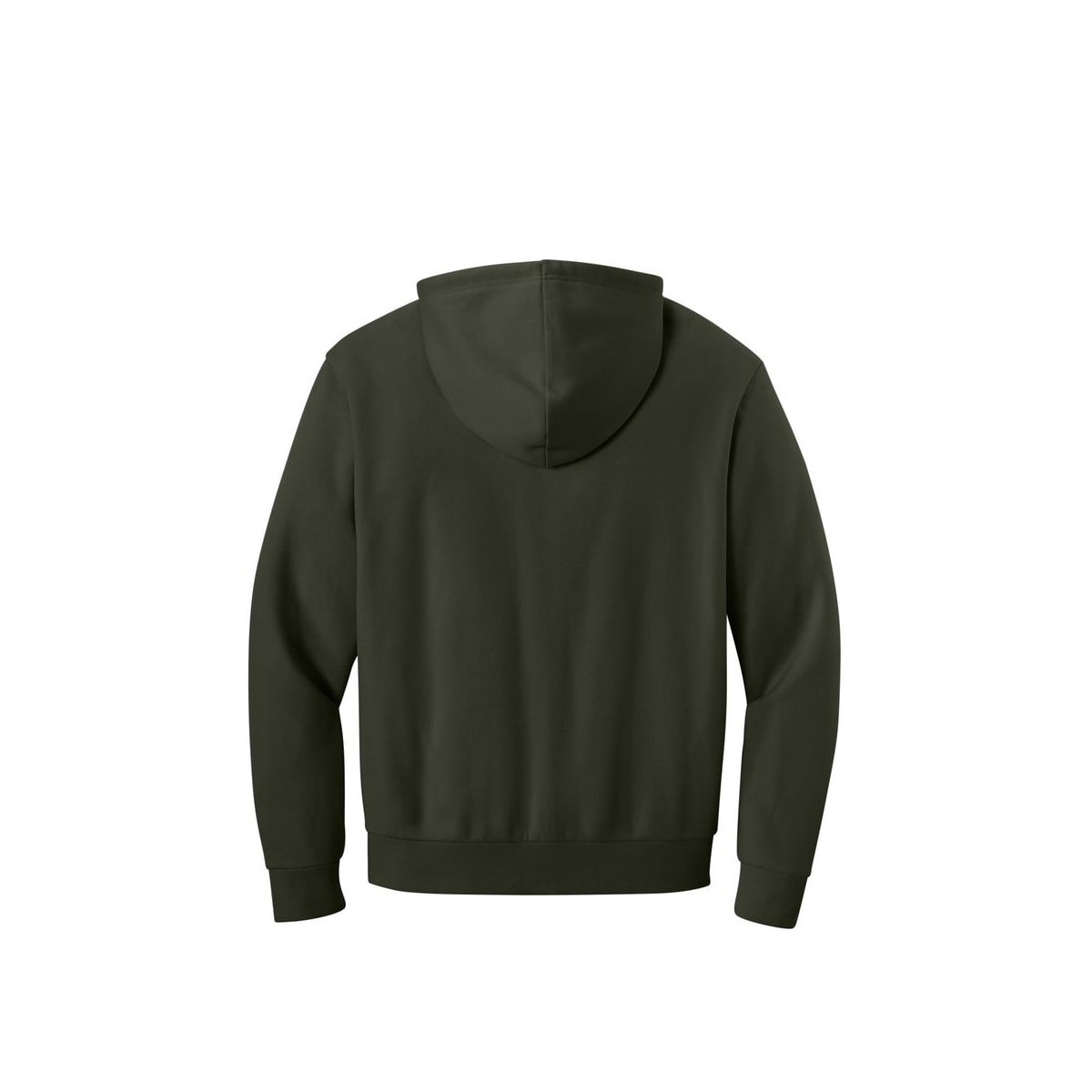 District MelloFleece Hoodie — Dark Olive (Back)
