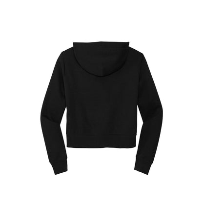 District Women's V.I.T. Fleece Full-Zip Hoodie — Black (Back)