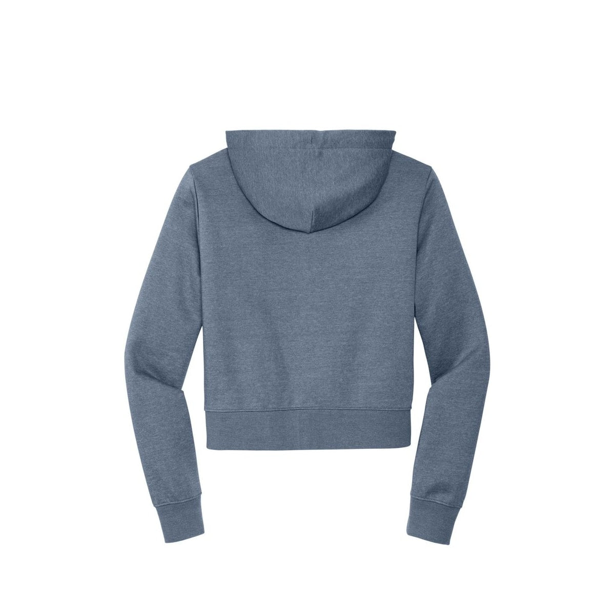 District Women's V.I.T. Fleece Full-Zip Hoodie — Flint Blue Heather (Back)