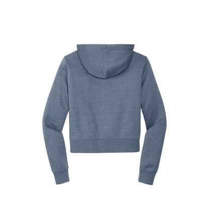 District Women's V.I.T. Fleece Full-Zip Hoodie — Flint Blue Heather (Back)
