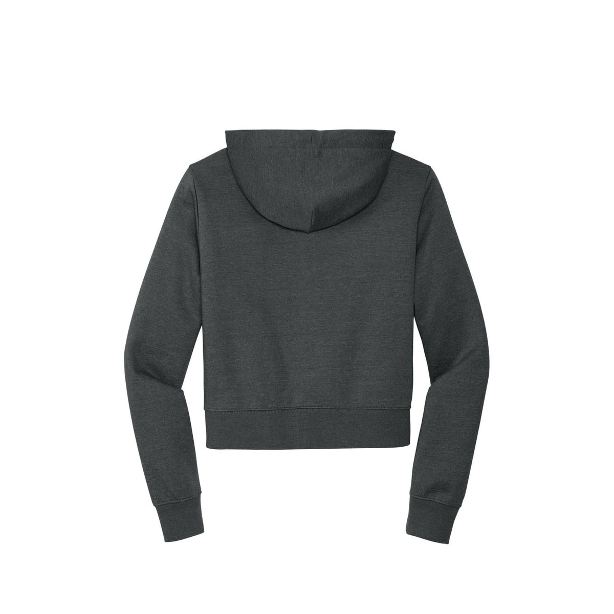 District Women's V.I.T. Fleece Full-Zip Hoodie — Heathered Charcoal (Back)