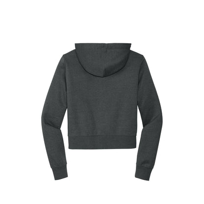 District Women's V.I.T. Fleece Full-Zip Hoodie — Heathered Charcoal (Back)