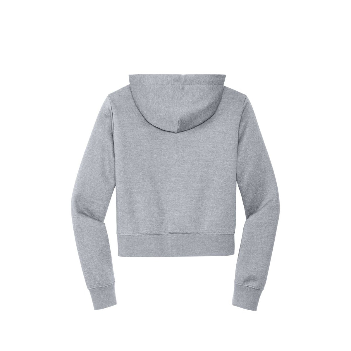 District Women's V.I.T. Fleece Full-Zip Hoodie — Light Heather Grey (Back)