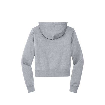 District Women's V.I.T. Fleece Full-Zip Hoodie — Light Heather Grey (Back)