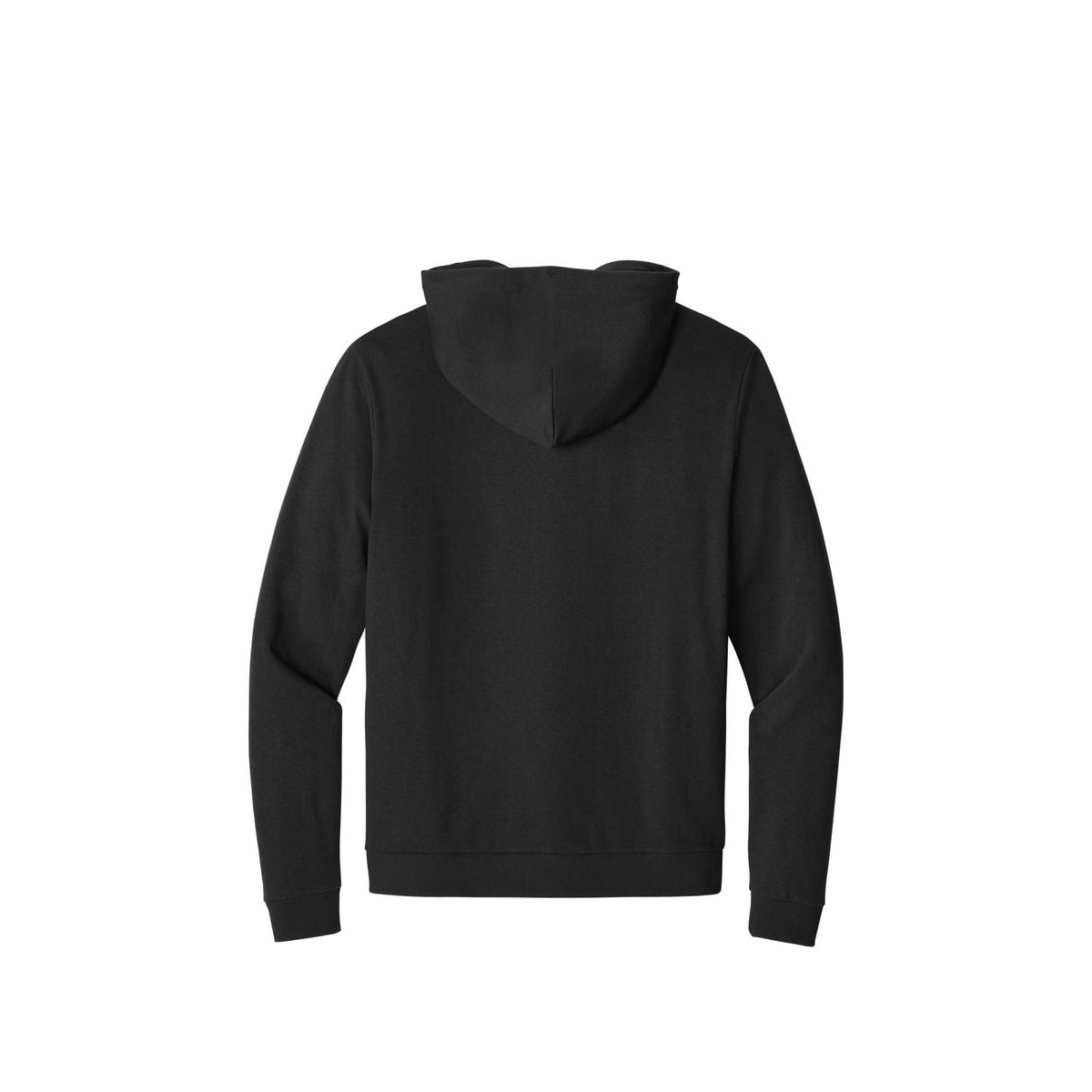 District Perfect Tri Fleece Full-Zip Hoodie — Black (Back)