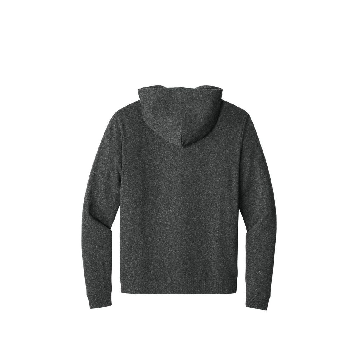 District Perfect Tri Fleece Full-Zip Hoodie — Heathered Charcoal (Back)