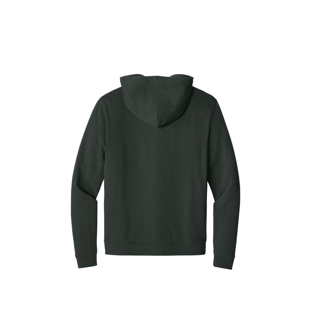 District Perfect Tri Fleece Full-Zip Hoodie — Deepest Grey (Back)