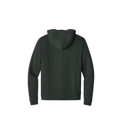 District Perfect Tri Fleece Full-Zip Hoodie — Deepest Grey (Back)