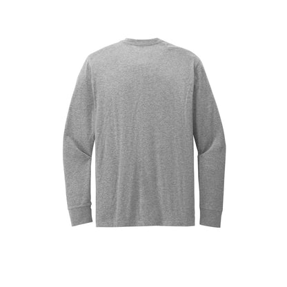 District Perfect Blend CVC Long Sleeve Tee — Grey Frost (Back)