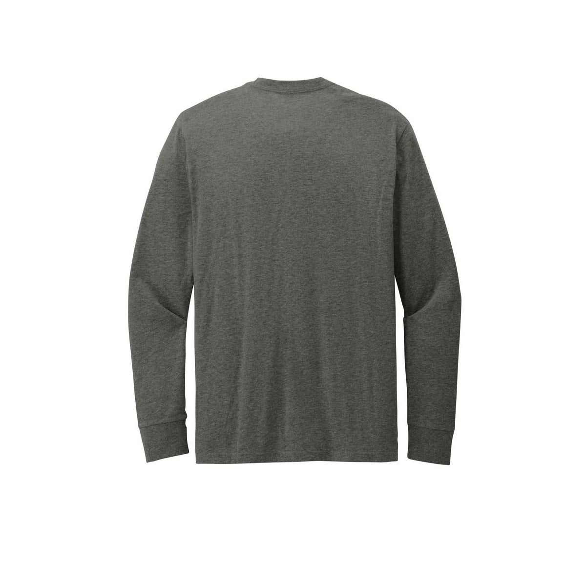District Perfect Blend CVC Long Sleeve Tee — Heathered Charcoal (Back)