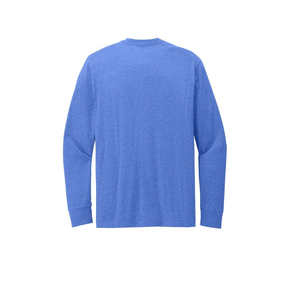 District Perfect Blend CVC Long Sleeve Tee — Heathered Royal (Back)