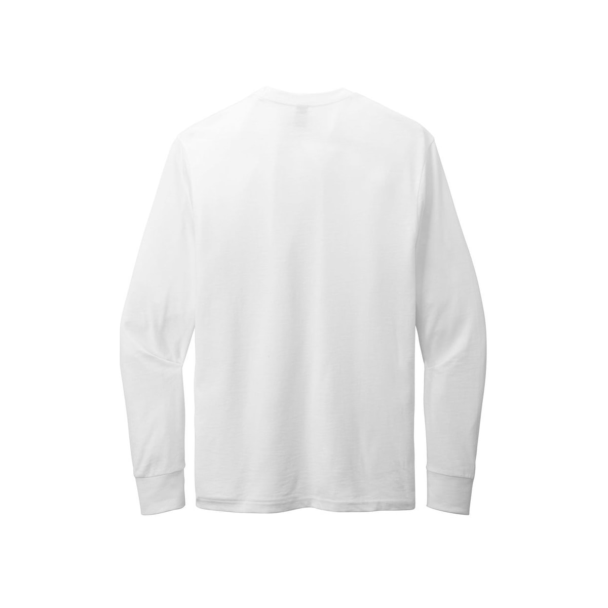 District Perfect Blend CVC Long Sleeve Tee — White (Back)
