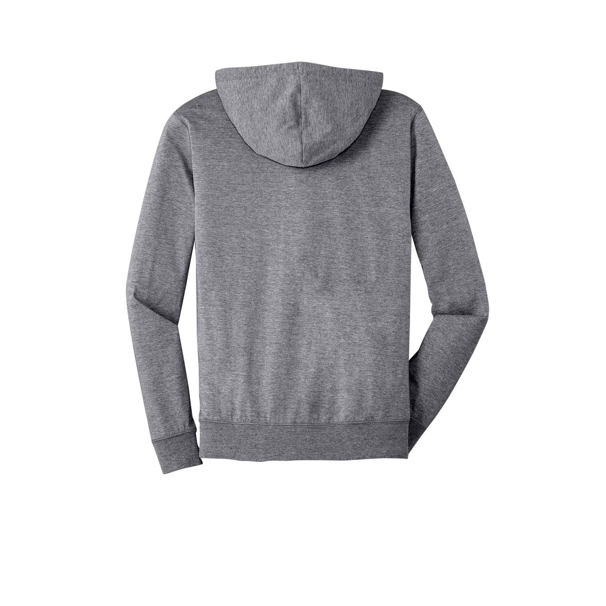 District Jersey Full-Zip Hoodie — Dark Heather Grey (Back)