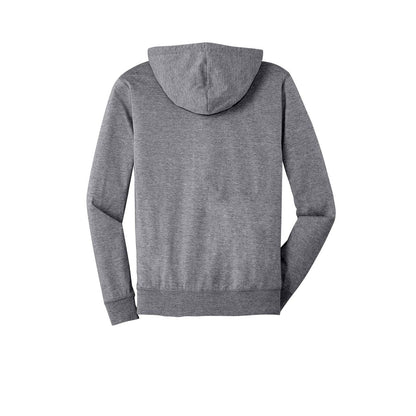 District Jersey Full-Zip Hoodie — Dark Heather Grey (Back)
