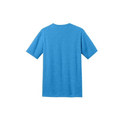 District Perfect Blend CVC Tee — Heathered Bright Turquoise (Back)