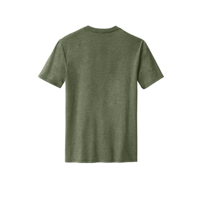 District Perfect Blend CVC Tee — Heathered Olive (Back)