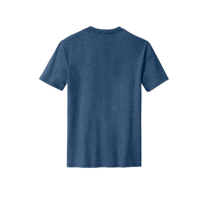 District Perfect Blend CVC Tee — Deep Royal Fleck (Back)
