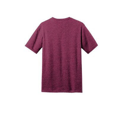 District Perfect Blend CVC Tee — Raspberry Fleck (Back)