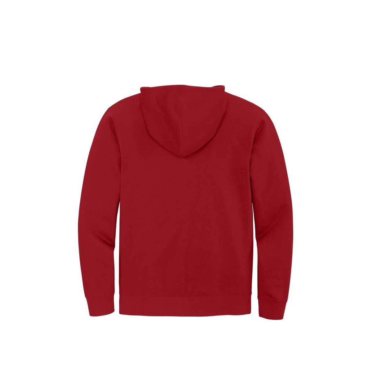 District V.I.T. Fleece Full-Zip Hoodie — Classic Red (Back)
