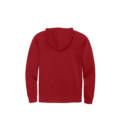 District V.I.T. Fleece Full-Zip Hoodie — Classic Red (Back)