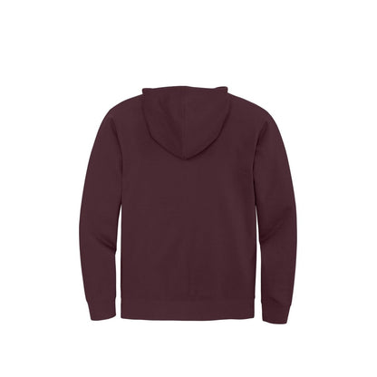 District V.I.T. Fleece Full-Zip Hoodie — Plum (Back)